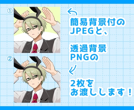 商用利用可！アニメ塗りバストアップを描きます 商用利用込み！グッズ化や活動に是非お使いください！ イメージ2