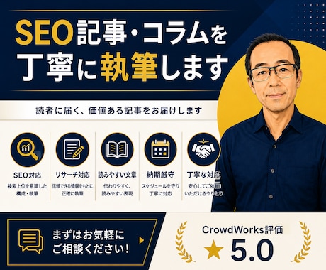 SEO記事・コラム記事を丁寧に執筆します イメージ1