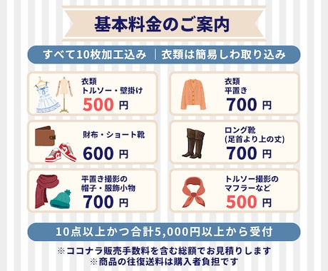 メルカリやラクマのアパレル撮影代行をお受けします 商品を送るだけでOK！スチーム・10枚加工込み イメージ2