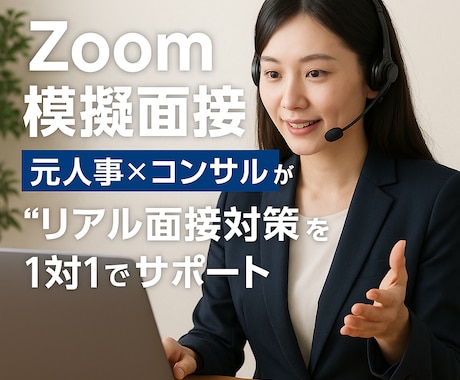 模擬面接|元人事×コンサルが1対1でサポートします 実際の面接を想定した60分で自信と伝わる力を身につけよう！ イメージ1