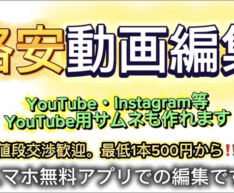 なんでも動画編集します イメージ1