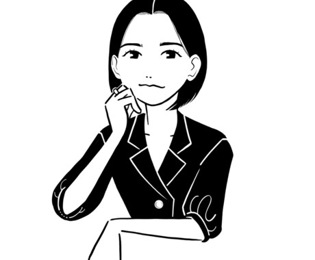 オシャレでシンプルな似顔絵描きます ほんのり似てるモノクロのシンプルな似顔絵が得意です イメージ2