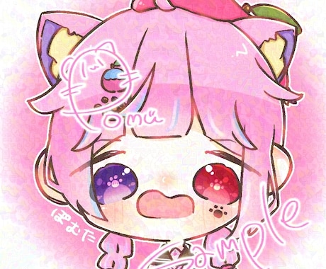 SNSで使える！かわいいデフォルメイラスト描きます 短納期相談○ SHOWROOMアバター/アイコン/配信サムネ イメージ1