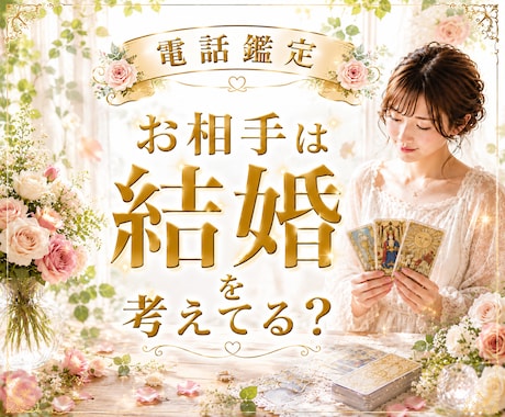 彼は結婚を考えてる？本音と将来の可能性読み解きます 恋人•同棲•婚期•将来•相性•プロポーズ•タイミング イメージ1