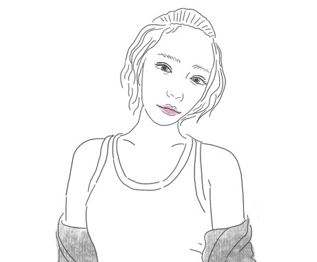 シンプルお洒落なアイコンを描きます シンプルなガールズ系線画イラストです。 イメージ2