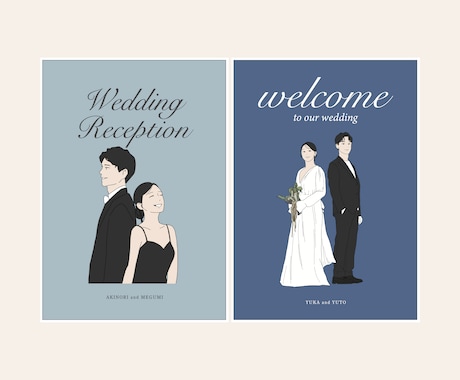 ナチュラルな結婚式ウェルカムボード描きます 結婚式後も飾りたくなる一枚を｜データ納品 イメージ2