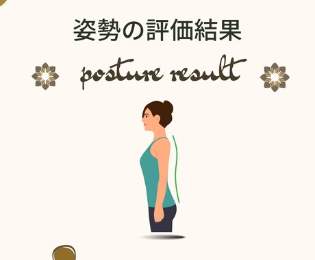 整体院様向け、顧客の姿勢評価レポートを作成します 顧客の姿勢評価資料を作成して、独自性・リピート率改善に貢献 イメージ1