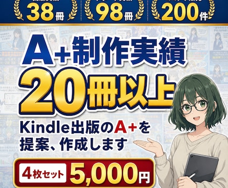 Kindle出版のA＋を提案、作成します イメージ1