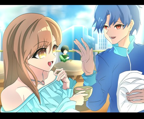 アニメ風のイラストを制作いたします あなたの思い通りのシーンを再現！ イメージ2