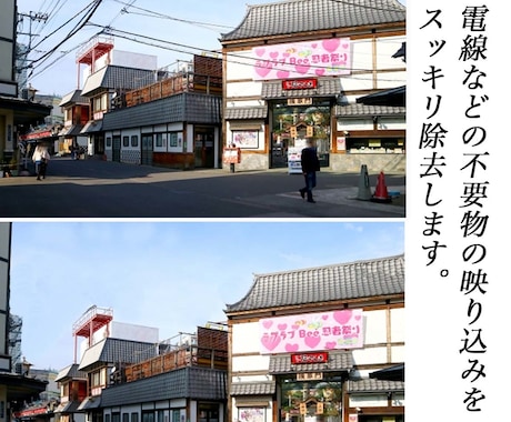 電線等不要物の映り込みを消します これさえなければ！という写真のお悩みを解決します イメージ1