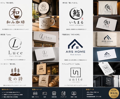 シンプルから和風・祭りロゴまで幅広く制作します ご要望に沿ったロゴをご提案します イメージ2