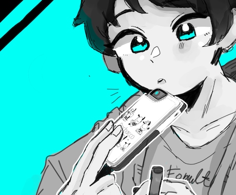 カッコいいイラスト描きます まとまった色のイラスト描きます! イメージ2