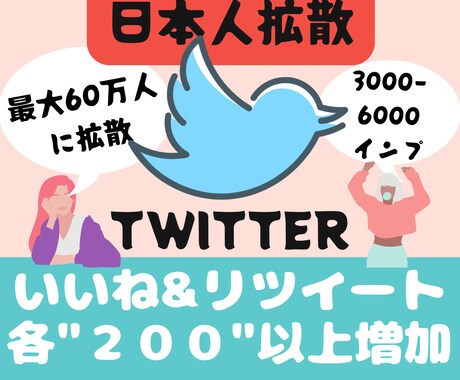 TwitterのRTまたはいいね２０００増加します 【保証10日間】振分可能！１０００フォロワーは３０００円！