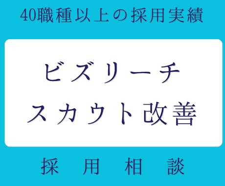 ビズリーチのスカウト改善提案いたします イメージ1