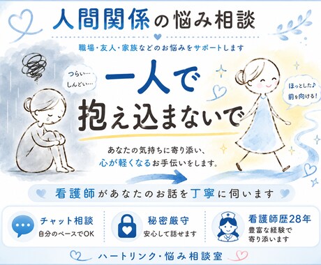 3日間LINE感覚でお話をお聞き致します 職場のしんどさを否定せずお聞きします」 イメージ1