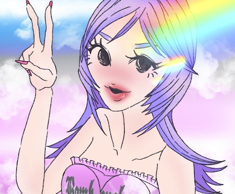 平成レトロ×y2k！あなただけのイラストを描きます お顔アップから全身まで幅広く対応いたします。 イメージ1