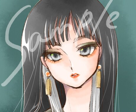 ばっちりメイクの女の子のアイコン描きます SNS用スクエアアイコン。髪型メイク指定OK！ イメージ2
