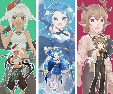 IRIAM配信用立ち絵、キャラデザから制作します リテイク無制限で理想の姿で受肉！ イメージ2