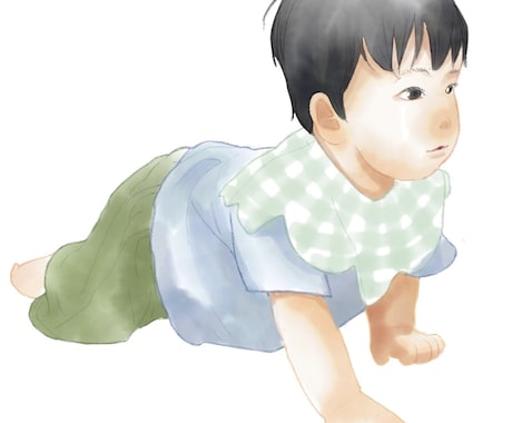 お手頃価格でお子様の水彩風イラストを制作します イメージ1