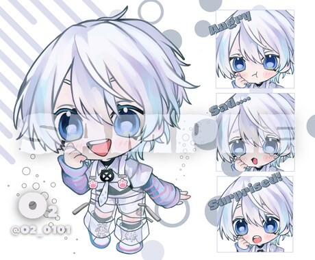 もちもち可愛らしいSDキャラお描きします 【修正無制限】SNSアイコンや、グッズ作成等に！ イメージ2