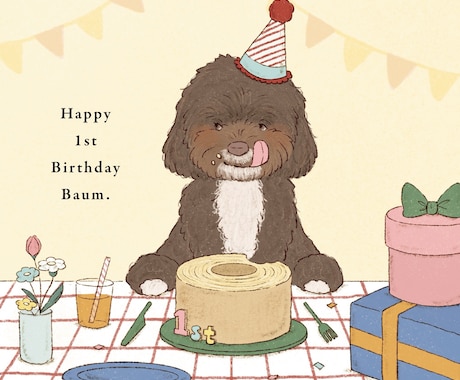 SNSアイコンにも！ゆるかわペットの似顔絵描きます ほんわか可愛い外国の絵本のようなアナログ風イラストです！ イメージ1