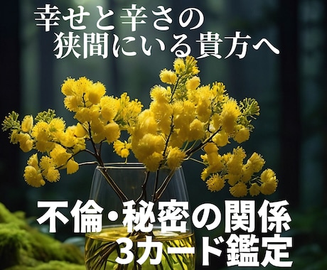 不倫・秘密の関係【この関係の行方】を占います 「“終わり”が怖くて、“今”を手放せないあなたへ。」 イメージ1