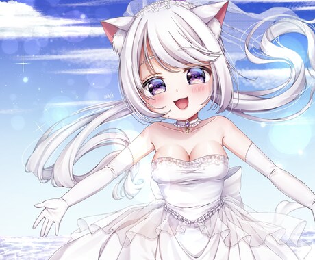 キラキラでかわいいイラストお描きいたします PCやスマートフォンの壁紙、ポストカードなどに是非！ イメージ1