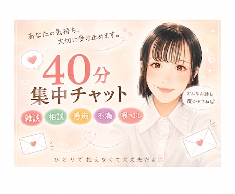 40分即レスチャット＊お話お聞きします イメージ1