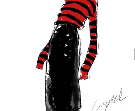 ファッション、女性向けイラスト描きます 雑誌、メディアイラストレーター お洒落イラストお描きします。 イメージ2