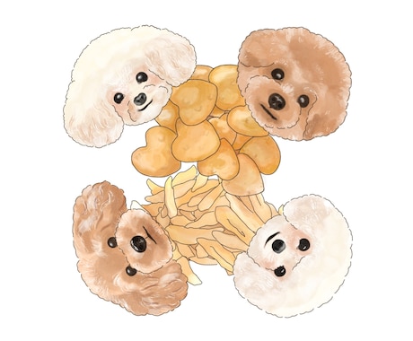 ペットちゃんイラストを作成します 水彩画の優しいタッチで大切なペットちゃんをイラストにします イメージ1