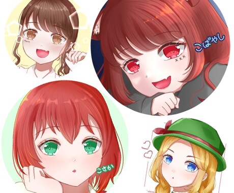 アイコン作成します 女の子や男の子のイラストを描きます イメージ1