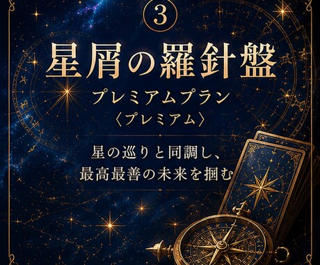 タロット/霊視【星屑の羅針盤】星の航海図を造ります プレミアムプラン― 星の巡りと同調し最高最善の未来を掴む ― イメージ1
