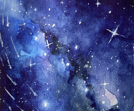 心に寄り添う小さな夜空絵描きます 青を基調としたイラストが得意です。癒しと安らぎを与えます。 イメージ2