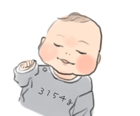 SNS・記念日に♡赤ちゃんイラスト制作します ほっこり癒される、ゆるふわタッチでお描きします。 イメージ2