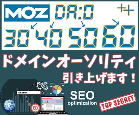 外部SEO対策！MOZのDA30以上にします オプションで「DA60以上」も可能！ イメージ1