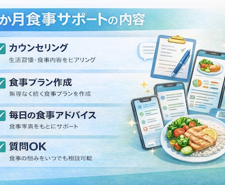 食事管理でダイエット習慣化をサポートします 無理な制限なし！続く食事改善サポート イメージ2