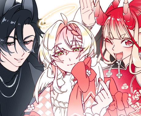 ふんわり可愛いイラスト描きます 一枚絵、立ち絵、アイコンなどご希望の方に！ イメージ2