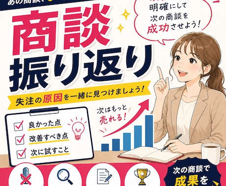 商談を振り返り改善点を具体的にお伝えします 失注の原因を一緒に見つけましょう！ イメージ1