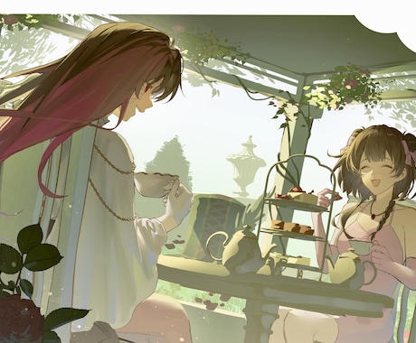 物語性のある1枚絵・背景付きイラスト制作します イメージ1