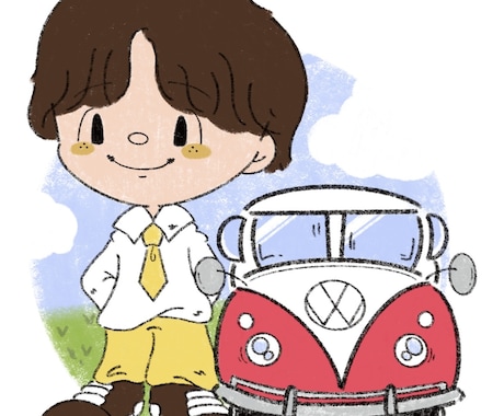 カートゥーンでポップなイラストを描きます 用途に応じて人生の1ページ、形に残る可愛いイラスト届けます！ イメージ2