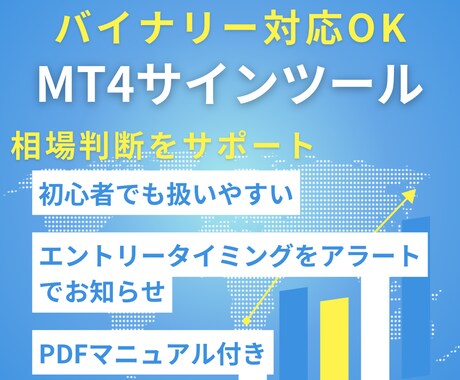 バイナリー対応 MT4サインツール販売します 初心者でも使いやすい！シンプルなサインで視覚的にわかる イメージ1