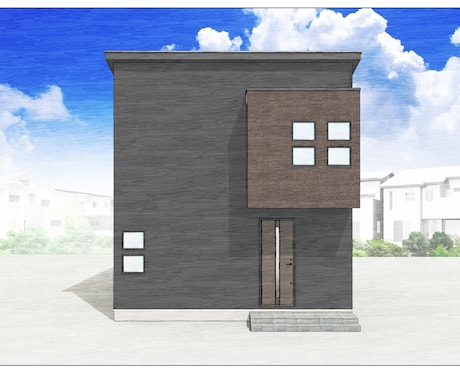 手書き風にオシャレな住宅イメージパース作ります 広告用にも！手書きタッチも可能です！ イメージ1