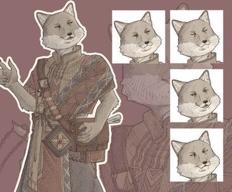 trpgなどで使用できる立ち絵を描きます 少しであれば絵柄を変更可能です。 イメージ2
