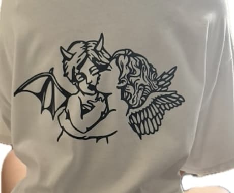 自分の服に貼るだけアイロンプリントシート作成します 自分の好きな服にアイロンですぐに付けれます! イメージ2