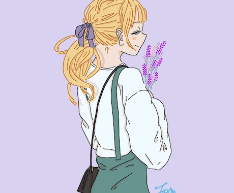 優しい色　アイコンにおすすめのイラスト描きます シンプルな線画と明るい印象のキャラクターイラスト！ イメージ1