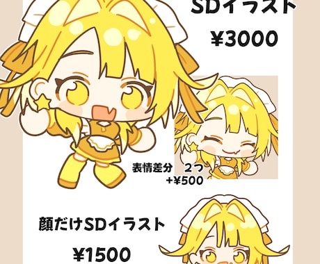 もちもちSDキャラクターイラスト描きます 可愛い女の子からかっこいい男の子までをもちもちに イメージ2