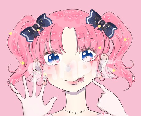ふわふわな可愛い女の子アイコン・イラスト描きます スピード納品！ぱっと目を惹く女の子描きます！ イメージ2