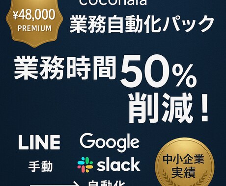 LINE＋Google＋Slack自動化します 業務3点セット完全自動化パック イメージ1
