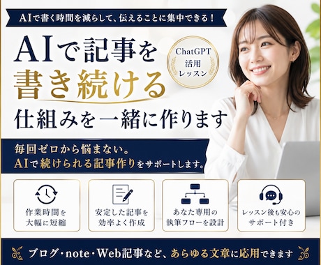 AIで記事を書き続ける仕組みを一緒に作ります イメージ1