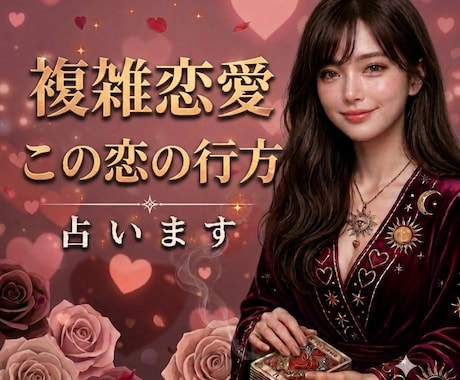 切ない複雑恋愛。お相手の気持ちや恋の行方占います 秘密厳守♡誰にも話せない悩みだからこそ慎重に丁寧に占います イメージ1